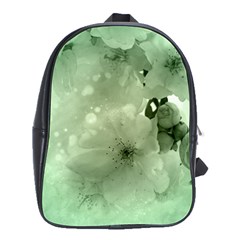 Wonderful Flowers In Soft Colors School Bag (Large)