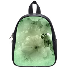 Wonderful Flowers In Soft Colors School Bag (Small)