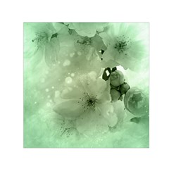 Wonderful Flowers In Soft Colors Small Satin Scarf (Square)