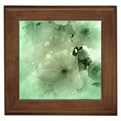 Wonderful Flowers In Soft Colors Framed Tiles