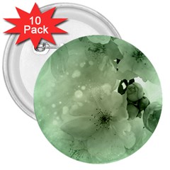 Wonderful Flowers In Soft Colors 3  Buttons (10 pack) 