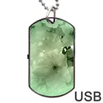 Wonderful Flowers In Soft Colors Dog Tag USB Flash (One Side) Front