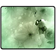 Wonderful Flowers In Soft Colors Double Sided Fleece Blanket (Medium) 