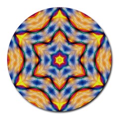 Pattern Abstract Background Art Round Mousepads by Sapixe