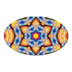 Pattern Abstract Background Art Oval Magnet by Sapixe