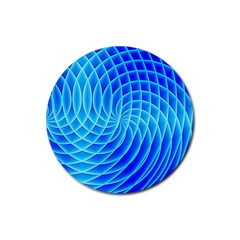 Background Light Glow Abstract Art Rubber Coaster (round)  by Sapixe