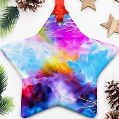 Background Drips Fluid Colorful Ornament (star) by Sapixe