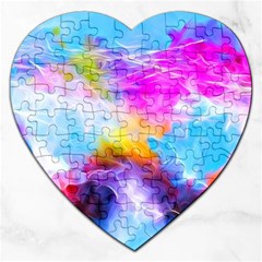 Background Drips Fluid Colorful Jigsaw Puzzle (heart)