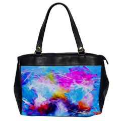 Background Drips Fluid Colorful Oversize Office Handbag by Sapixe