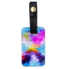 Background Drips Fluid Colorful Luggage Tags (one Side)  by Sapixe