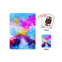 Background Drips Fluid Colorful Playing Cards (mini) by Sapixe