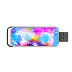 Background Drips Fluid Colorful Portable Usb Flash (two Sides) by Sapixe