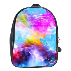 Background Drips Fluid Colorful School Bag (xl) by Sapixe