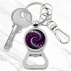 Fractal Background Swirl Art Skull Bottle Opener Key Chains by Sapixe