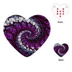 Fractal Background Swirl Art Skull Playing Cards (heart) by Sapixe