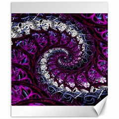 Fractal Background Swirl Art Skull Canvas 8  X 10  by Sapixe