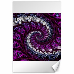 Fractal Background Swirl Art Skull Canvas 24  X 36  by Sapixe