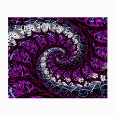 Fractal Background Swirl Art Skull Small Glasses Cloth (2-side) by Sapixe