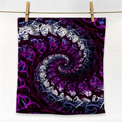 Fractal Background Swirl Art Skull Face Towel by Sapixe