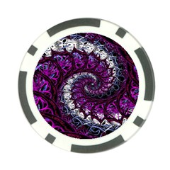 Fractal Background Swirl Art Skull Poker Chip Card Guard (10 Pack) by Sapixe