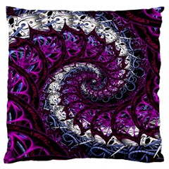 Fractal Background Swirl Art Skull Large Cushion Case (one Side) by Sapixe