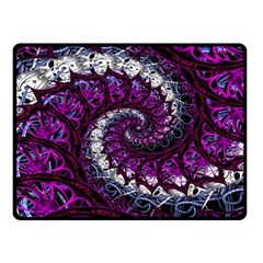 Fractal Background Swirl Art Skull Double Sided Fleece Blanket (small)  by Sapixe