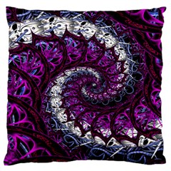 Fractal Background Swirl Art Skull Standard Flano Cushion Case (one Side)