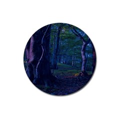 Beeches Tree Forest Beech Shadows Magnet 3  (round) by Sapixe