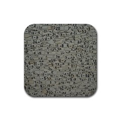 Art Letters Alphabet Abstract Text Rubber Coaster (square)  by Sapixe