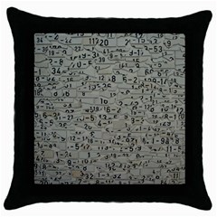 Art Letters Alphabet Abstract Text Throw Pillow Case (black) by Sapixe