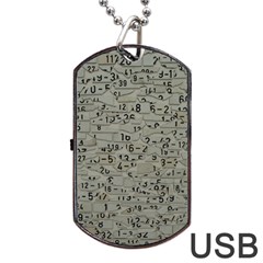 Art Letters Alphabet Abstract Text Dog Tag Usb Flash (one Side) by Sapixe