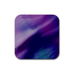 Purple Background Art Abstract Watercolor Rubber Coaster (square)  by Sapixe