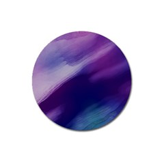 Purple Background Art Abstract Watercolor Magnet 3  (round) by Sapixe