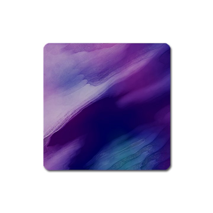 Purple Background Art Abstract Watercolor Square Magnet