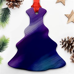 Purple Background Art Abstract Watercolor Christmas Tree Ornament (two Sides) by Sapixe