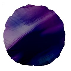 Purple Background Art Abstract Watercolor Large 18  Premium Round Cushions