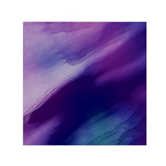 Purple Background Art Abstract Watercolor Small Satin Scarf (square) by Sapixe