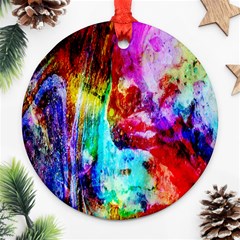 Background Art Abstract Watercolor Ornament (round) by Sapixe