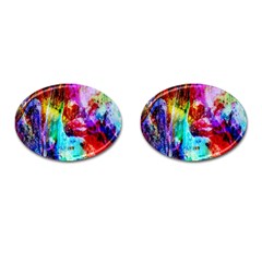 Background Art Abstract Watercolor Cufflinks (oval) by Sapixe