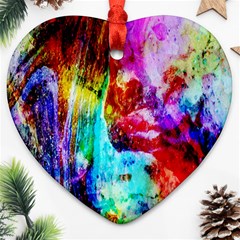 Background Art Abstract Watercolor Heart Ornament (two Sides) by Sapixe