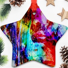 Background Art Abstract Watercolor Star Ornament (two Sides) by Sapixe