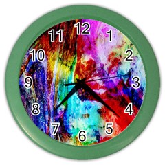 Background Art Abstract Watercolor Color Wall Clock by Sapixe