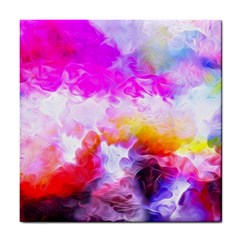 Background Drips Fluid Colorful Tile Coasters