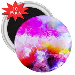 Background Drips Fluid Colorful 3  Magnets (10 pack) 