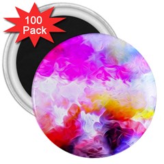 Background Drips Fluid Colorful 3  Magnets (100 Pack) by Sapixe