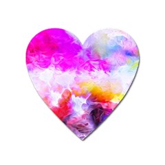 Background Drips Fluid Colorful Heart Magnet by Sapixe