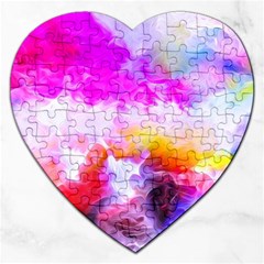 Background Drips Fluid Colorful Jigsaw Puzzle (Heart)