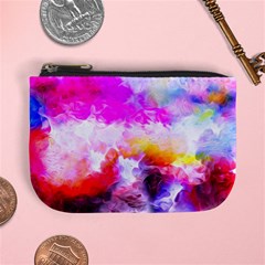 Background Drips Fluid Colorful Mini Coin Purse