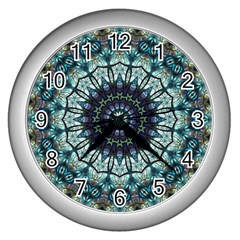 Pattern Abstract Background Art Wall Clock (silver) by Sapixe