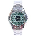 Pattern Abstract Background Art Stainless Steel Analogue Watch Front